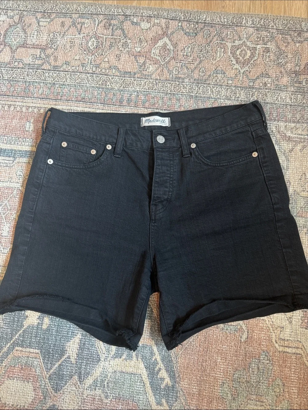 Madewell Black Denim Shorts